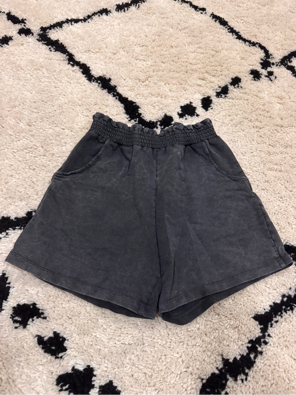 Mayoral High-Waist Elastic Waist Gray Marbled Kids Shorts